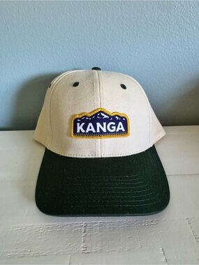 Kanga Coolers Mountain Patch Trucker Hat Cream Green Outdoors Snapback